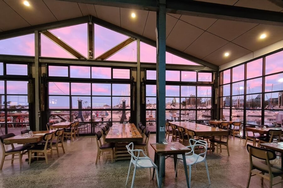 Late afternoon drink with a view